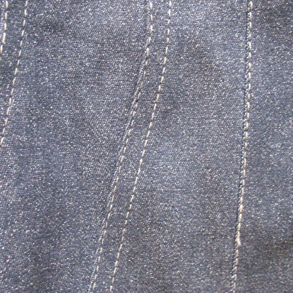 NWT Vintage Black Glitter Denim Jean Jacket - Picture 5 of 9